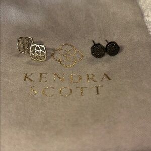 Kendra Scott gold and Black Stud Earrings